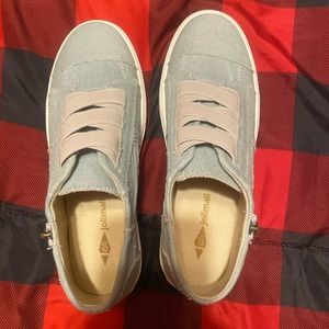 Brand new Grayish blue slip on sneakers